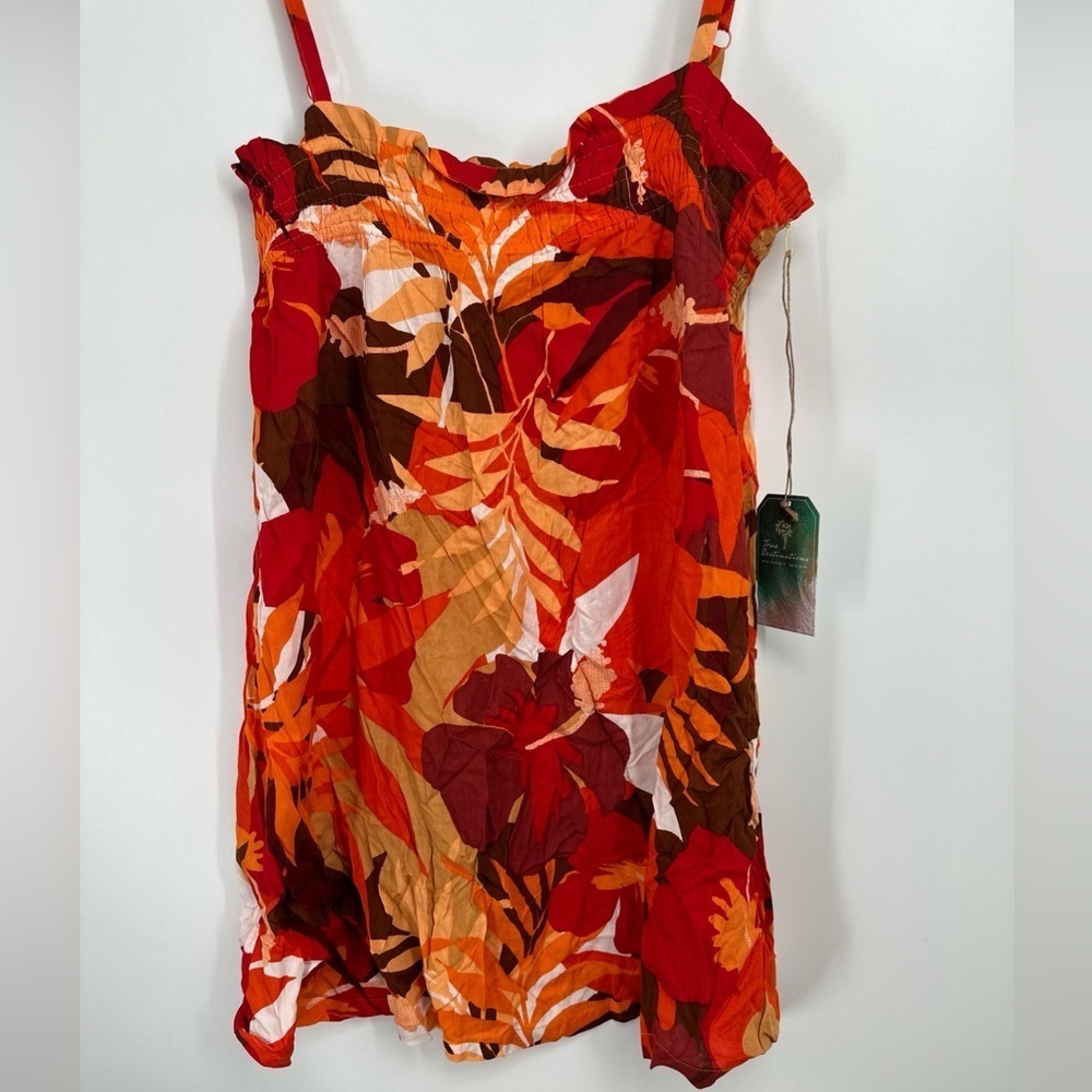True Destinations Resort Wear Small Cotton Tunic Dress Beach CoverUp NEW